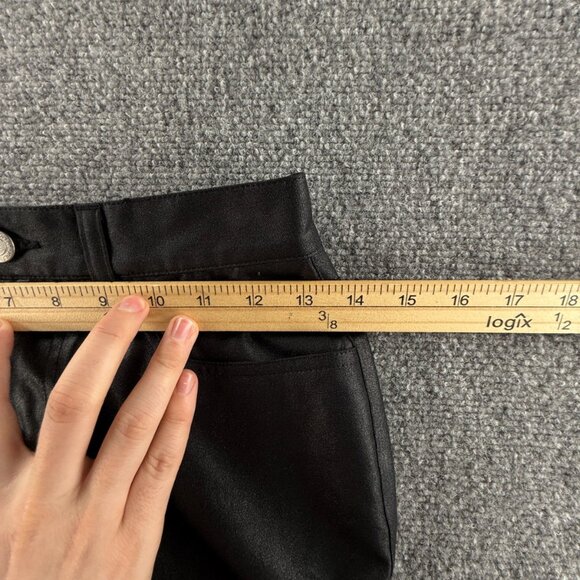 Tommy Jeans Black Size 1 Small Shiny Pants Pockets Club Leather-look ACTL 26X25 - Picture 16 of 16